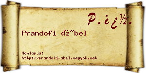 Prandofi Ábel névjegykártya